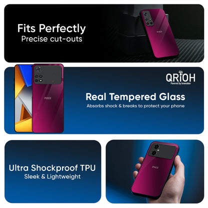 Pink Burst Glass Case for Poco F6 5G
