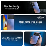 Blue Aura Glass Case for Poco X7 5G