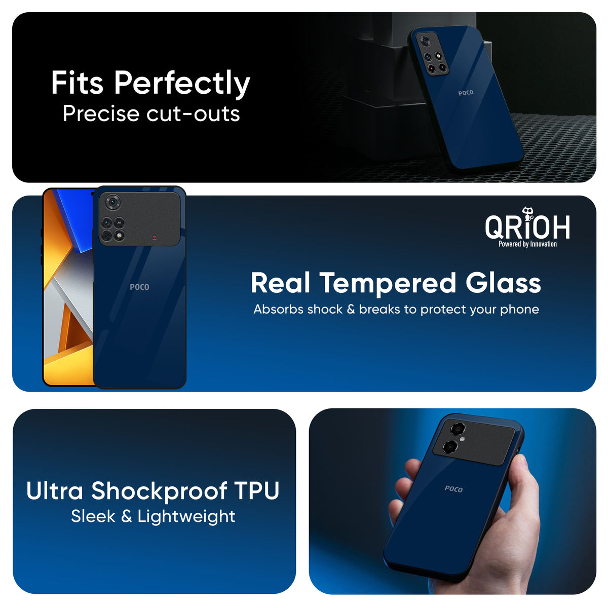 Royal Navy Glass Case for Poco X7 5G