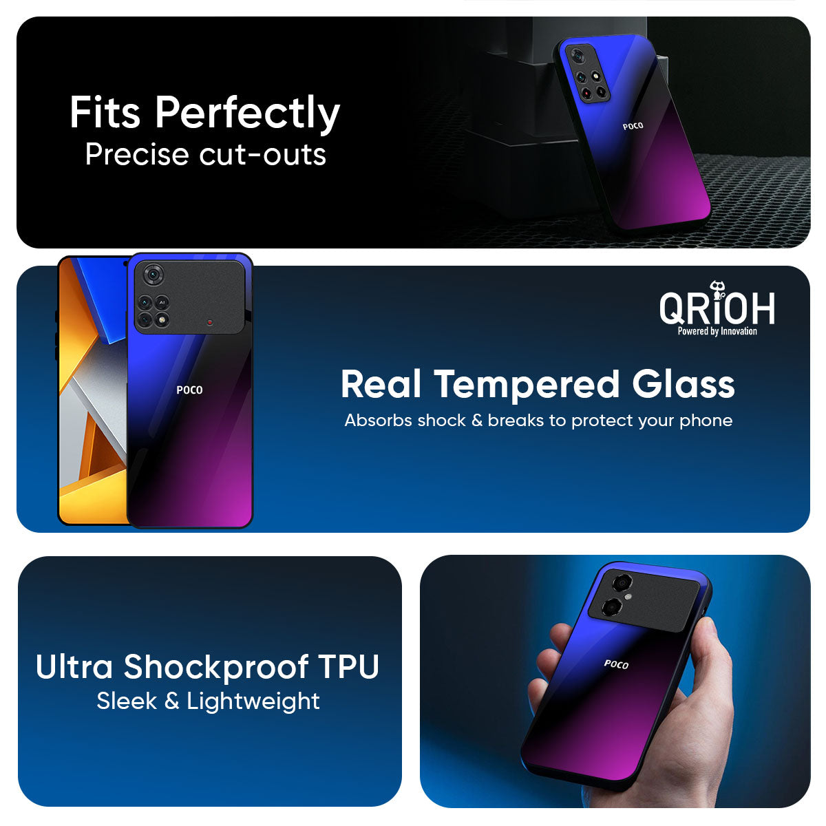 Viola Gradient Glass Case for Poco F7 5G