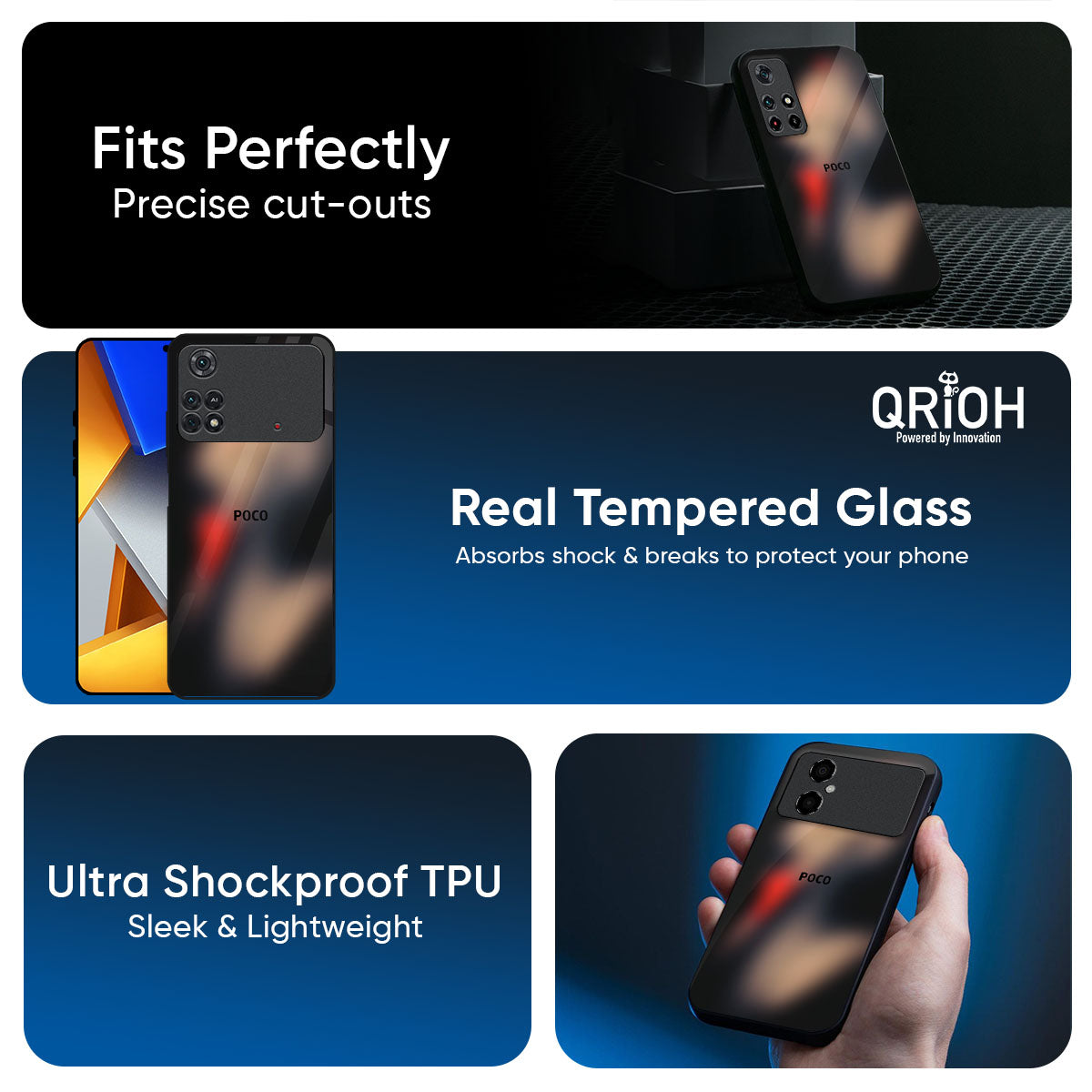 Dark Gradient Glass Case for Poco X7 5G