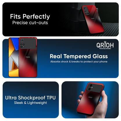 Red Garnet Glass Case for Poco X8 Pro 5G
