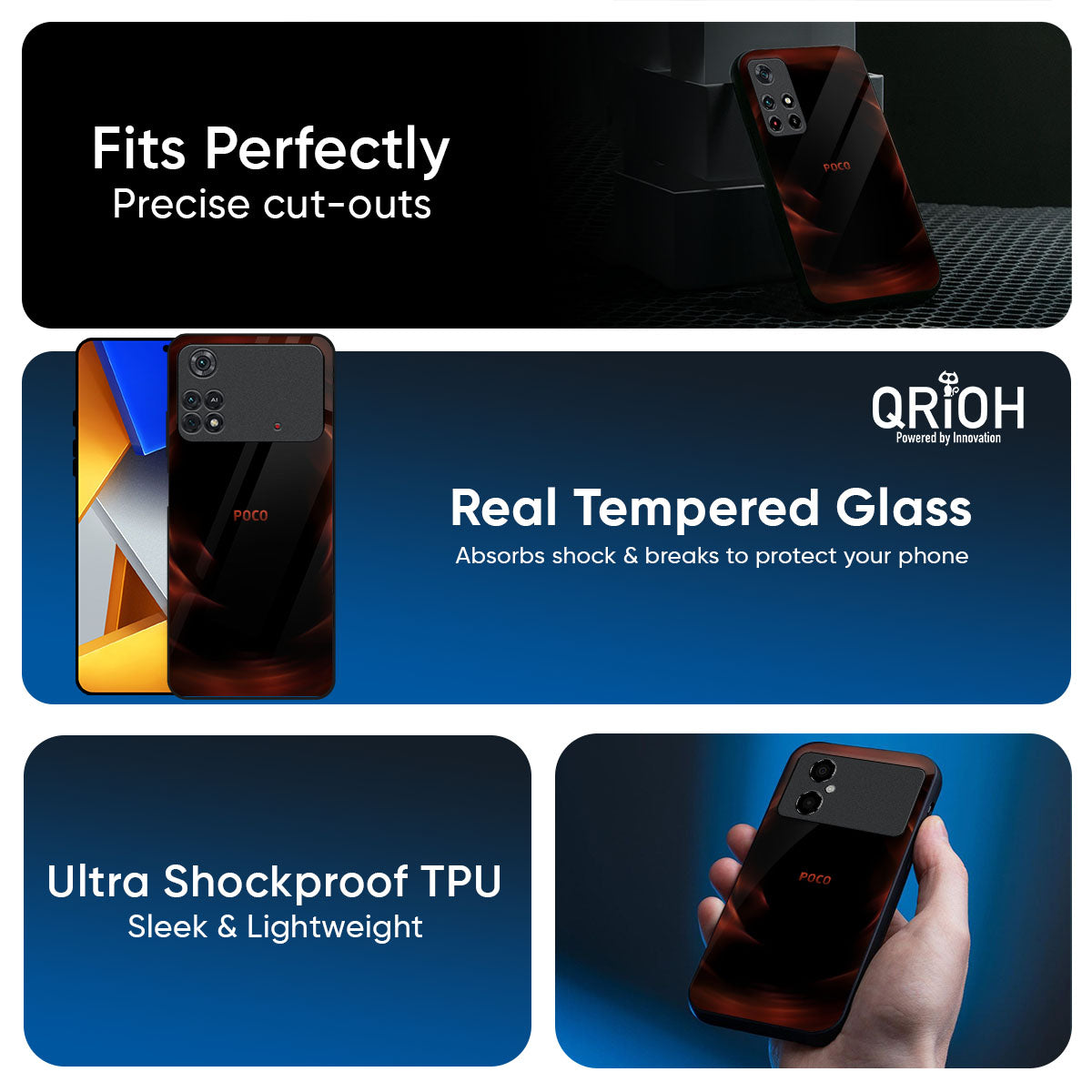 Evil Fire Glass Case for Poco X7 5G