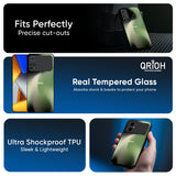 Green Tornado Glass Case for Poco X7 5G