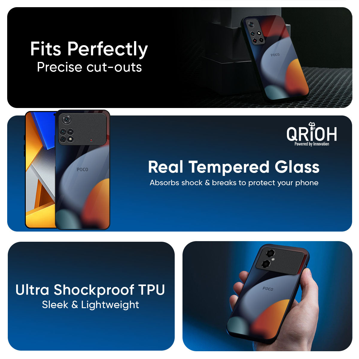 Acrylic Stones Glass Case for Poco M8 5G
