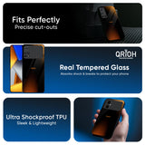 Orange Black Fusion Glass Case for Poco X8 Pro 5G