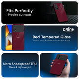 Classic Burgundy Glass Case for Poco X7 Pro 5G