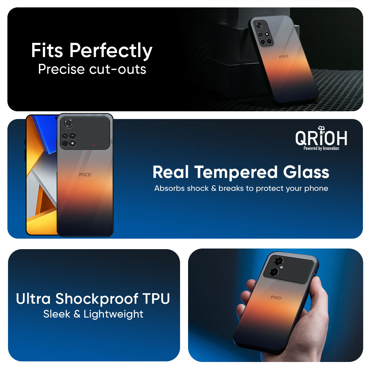Aesthetic Orange Glass Case for Poco X8 Pro max 5G