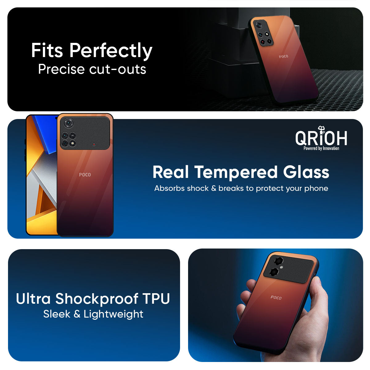 Sunset Background Glass Case for Poco X7 5G