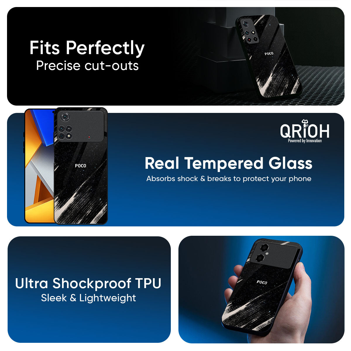 Galaxy Art Glass Case for Poco X7 5G