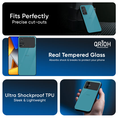 Oceanic Turquiose Glass Case for Poco X7 Pro 5G