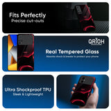 Red Thunder Glass Case for Poco F7 5G