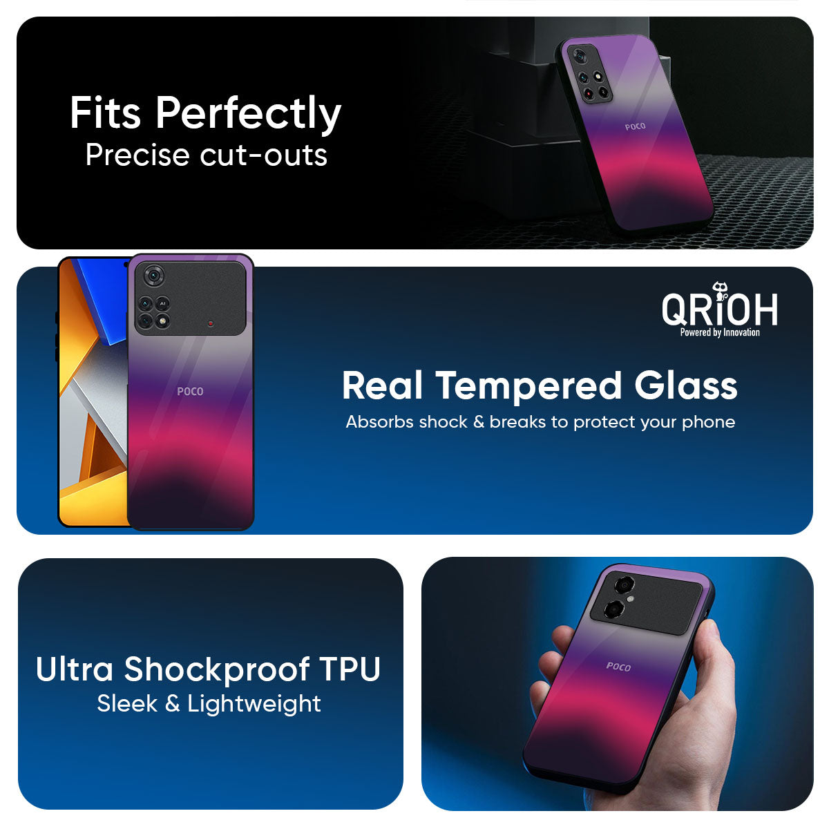 Pink Horizon Glass Case for Poco X7 5G