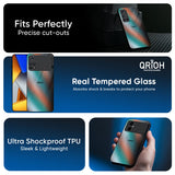 Melted Emerald Glass Case for Poco M8 5G