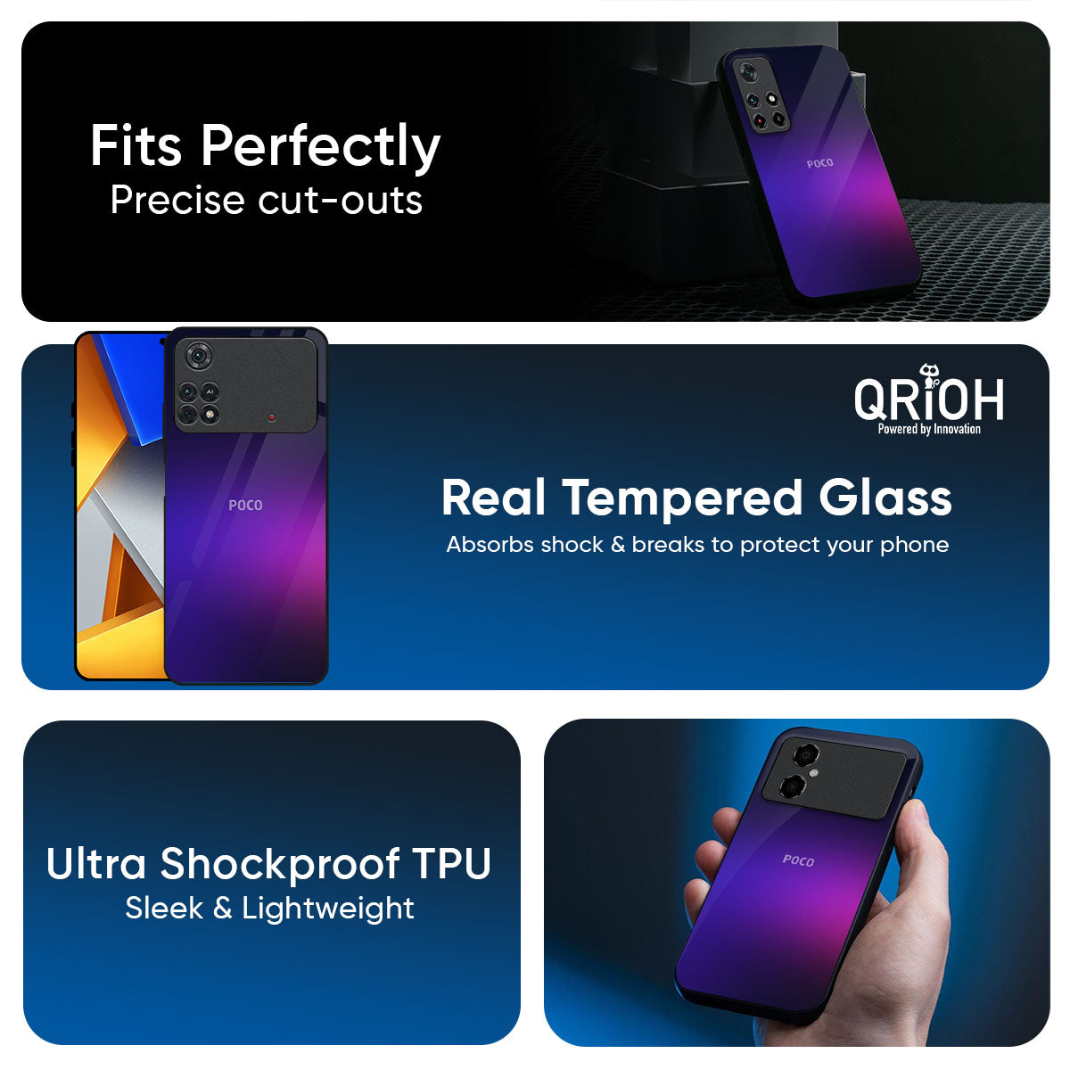 Dual Magic Tone Glass Case for Poco F7 5G