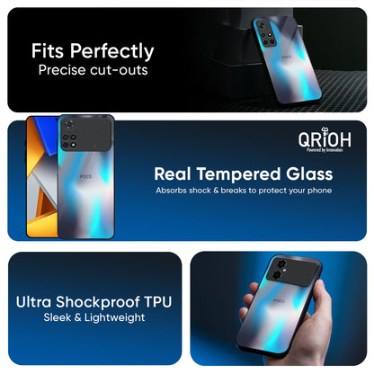 Blue Swan Shadow Glass Case for Poco X8 Pro max 5G