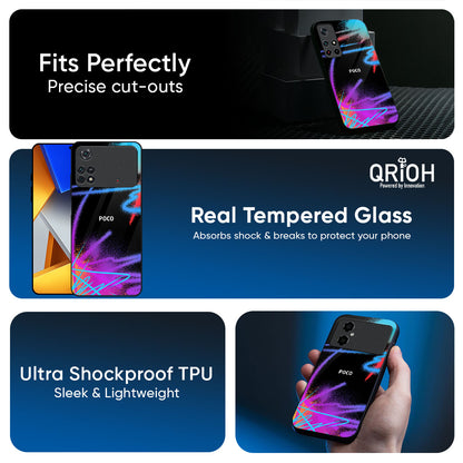 Brushy Color Glass Case for Poco M8 5G
