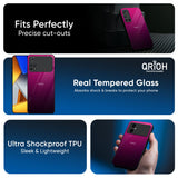 Purple Ombre Pattern Glass Case for Poco F6 5G