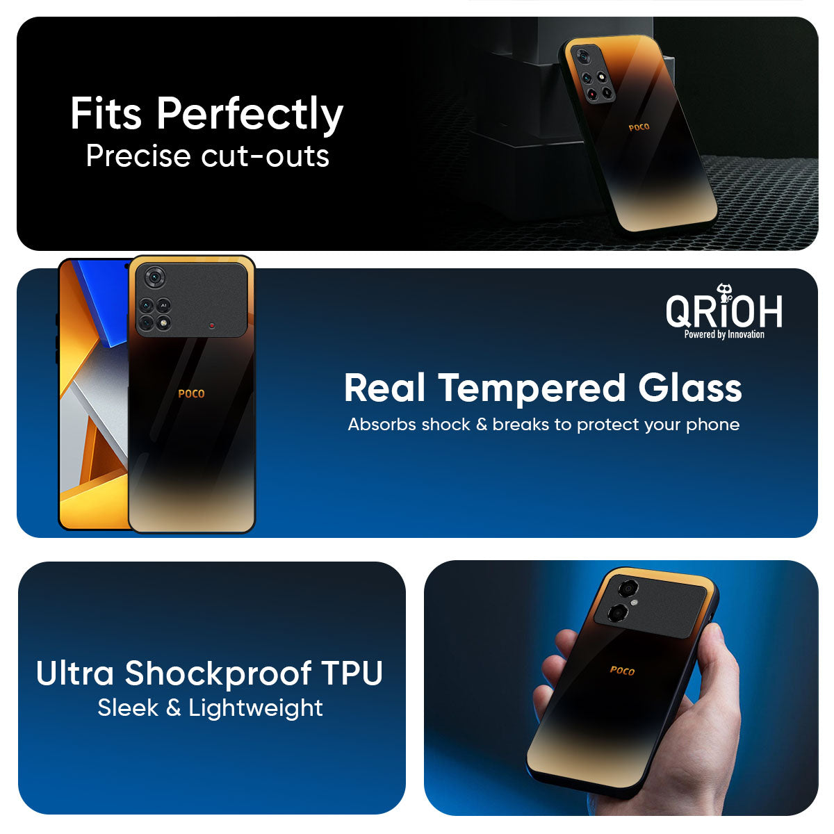 Grainy Yellow Glass Case for Poco X8 Pro 5G