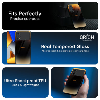 Grainy Yellow Glass Case for Poco F6 5G