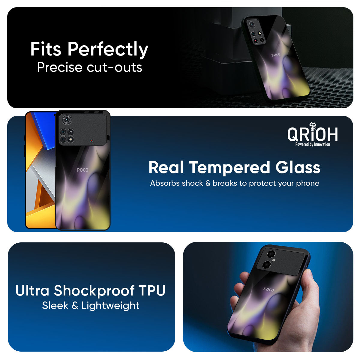 Flames Flow Glass Case for Poco X8 Pro max 5G