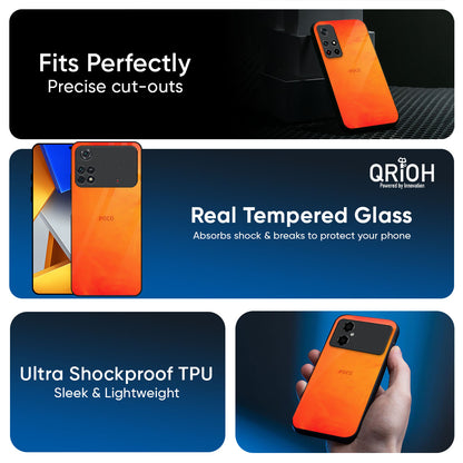 Tangy Orange Glass Case for Poco X8 Pro 5G