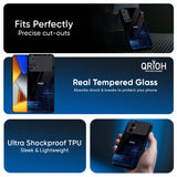 Blue Scratch Glass Case for Poco X7 5G