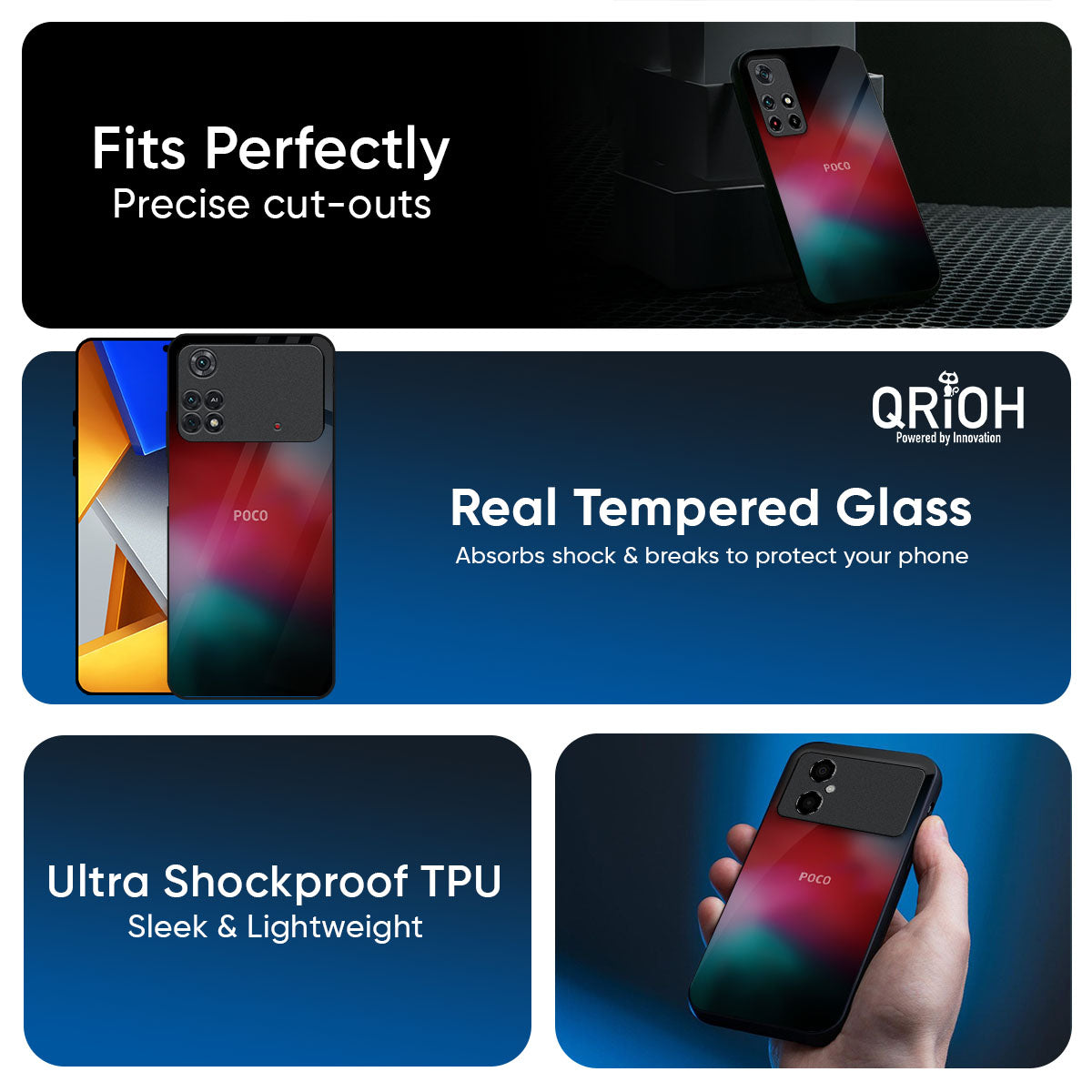 Mystere Red Glass Case for Poco X7 5G