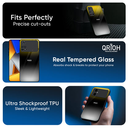 Yellow Shadow Glass Case for Poco X8 Pro max 5G