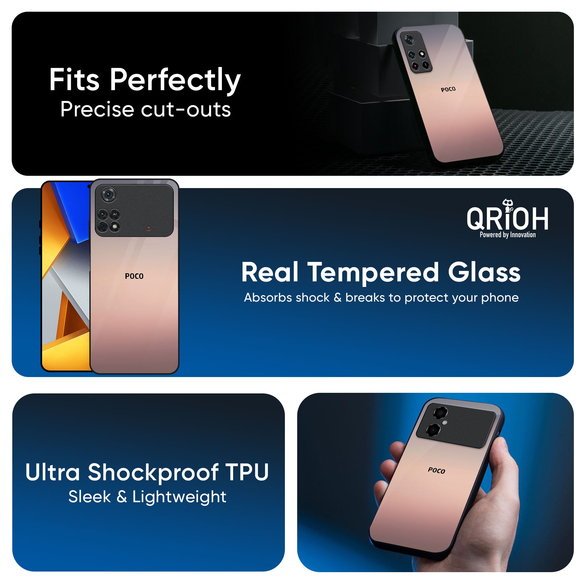 Golden Mauve Glass Case for Poco X7 Pro 5G