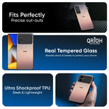 Golden Mauve Glass Case for Poco F7 5G