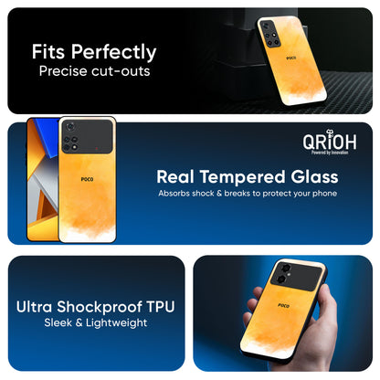 Rustic Orange Glass Case for Poco X7 5G
