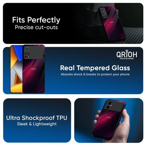 Razor Black Glass Case for Poco F6 5G