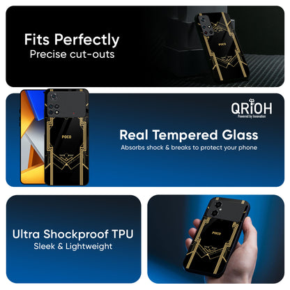 Sacred Logo Glass Case for Poco X7 5G