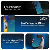 Celestial Blue Glass Case For Poco X7 5G