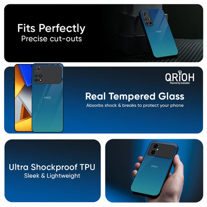 Celestial Blue Glass Case For Poco X8 Pro max 5G