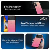 Pastel Pink Gradient Glass Case For Poco F7 5G