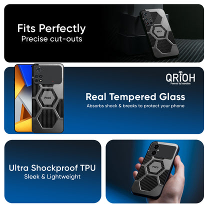 Hexagon Style Glass Case For Poco X7 5G