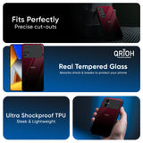 Wine Red Glass Case For Poco X7 5G