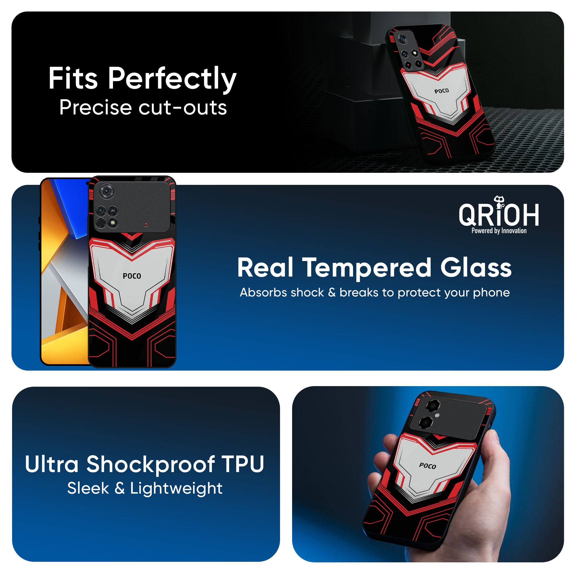 Quantum Suit Glass Case For Poco X7 5G
