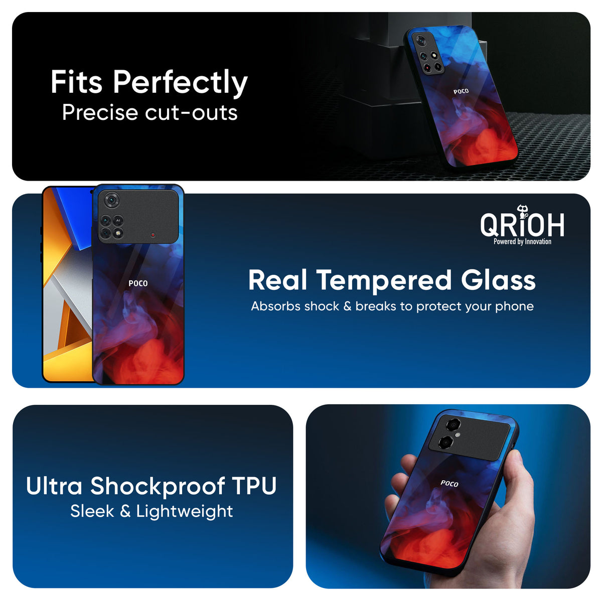 Dim Smoke Glass Case for Poco X7 5G