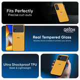 Fluorescent Yellow Glass case for Poco X7 5G