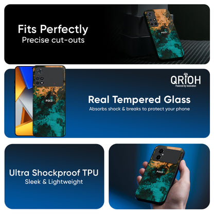 Watercolor Wave Glass Case for Poco X7 Pro 5G