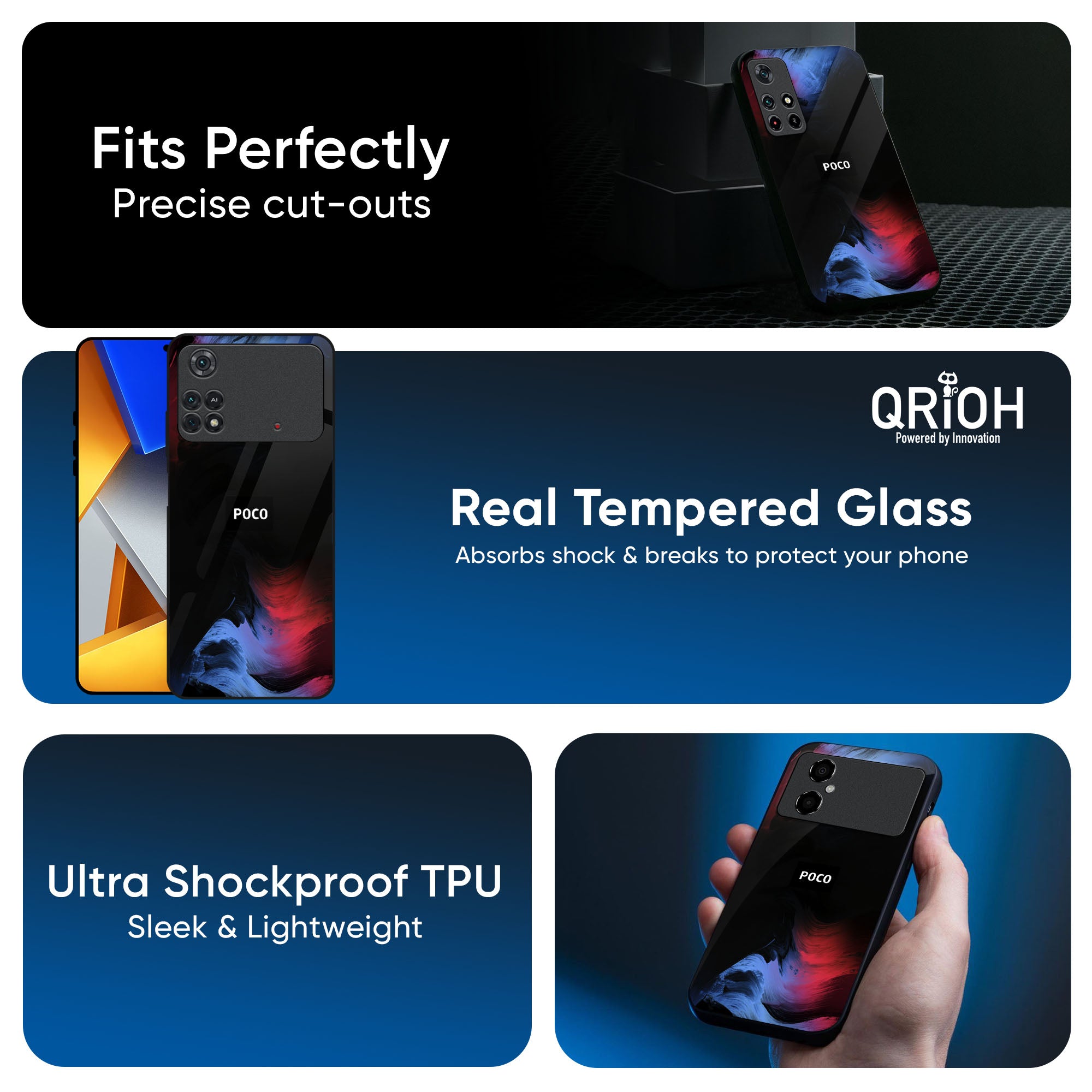 Fine Art Wave Glass Case for Poco X7 5G