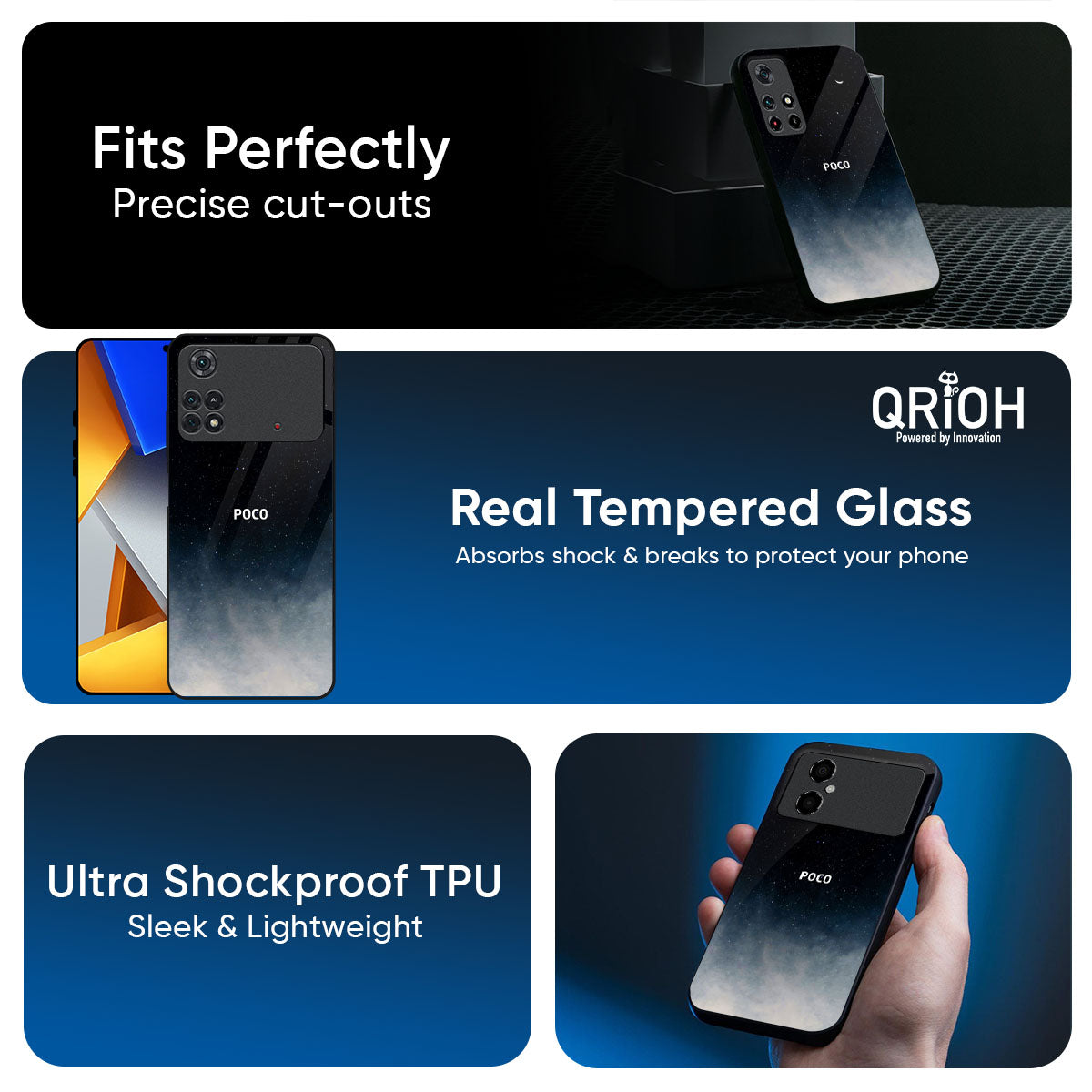 Aesthetic Sky Glass Case for Poco M7 Pro 5G