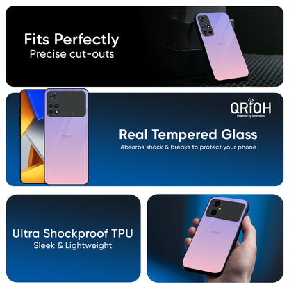 Lavender Gradient Glass Case for Poco X7 5G