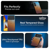Rich Brown Glass Case for Poco F6 5G