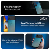 Sea Theme Gradient Glass Case for Poco F6 5G