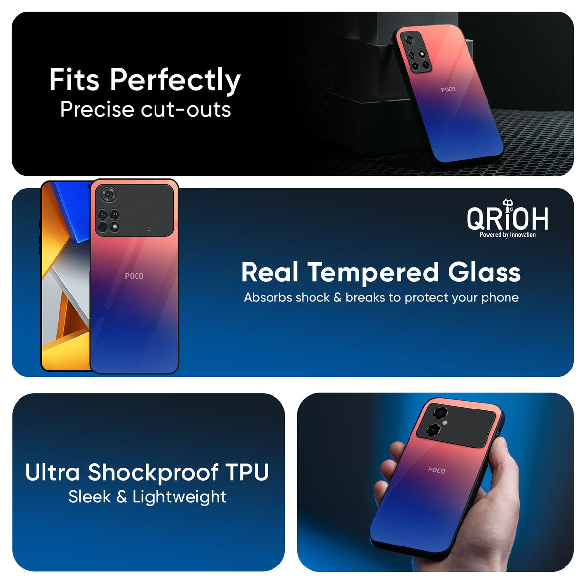 Dual Magical Tone Glass Case for Poco X7 5G