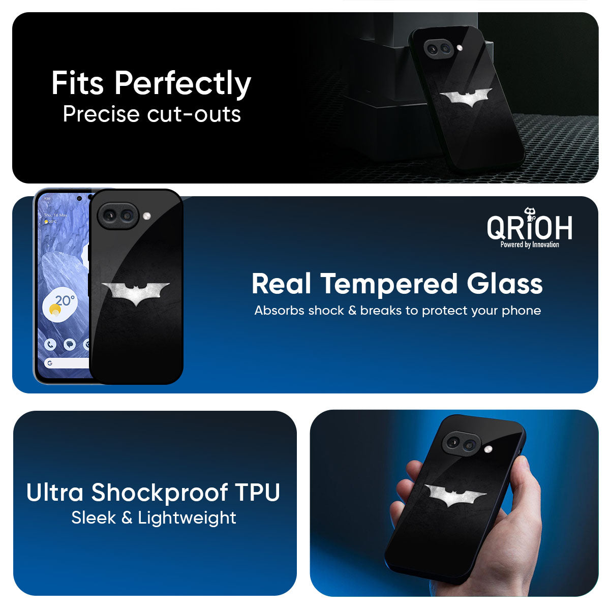 Super Hero Logo Glass Case for Google Pixel 9A
